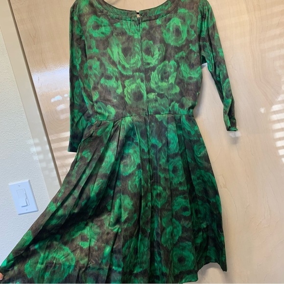 Nelly Don - vintage - Dress Women size 12 Black Green - Picture 5 of 10
